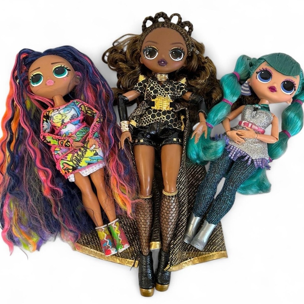 L.O.L. Surprise OMG Doll Lot of 3 - Fierce Royal Bee, Sketches, Cosmic Nova